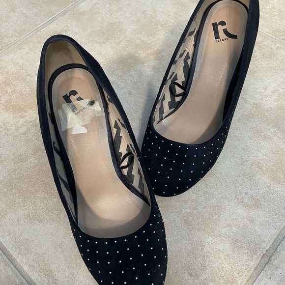 Report Black Wedge with Studded Details - Picture 4 of 4